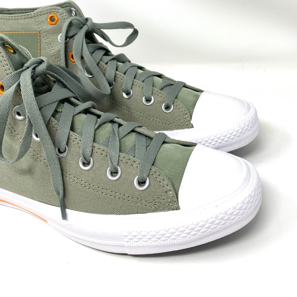 Converse Men's Size 165052C CHUCK TAYLOR AS Green Canvas High Top Logo Sneakers - Picture 3 of 9